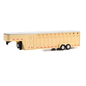 Manufacturer_Greenlight Collectibles Agricultural Trucks<1/64 26ft Vertical Three Hole Gooseneck Trailer, Beige, Hitch & Tow Trailers