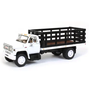 Manufacturer_First Gear, Inc. Tow & Straight Trucks<1/64 GMC 6500 Stake Bed, White with Black Stakes, First Gear Exclusive