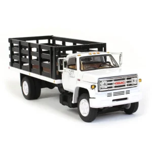 Manufacturer_First Gear, Inc. Tow & Straight Trucks<1/64 GMC 6500 Stake Bed, White with Black Stakes, First Gear Exclusive