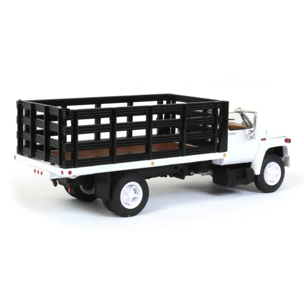 Manufacturer_First Gear, Inc. Tow & Straight Trucks<1/64 GMC 6500 Stake Bed, White with Black Stakes, First Gear Exclusive