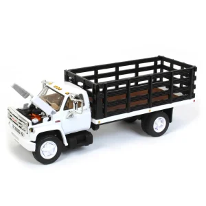 Manufacturer_First Gear, Inc. Tow & Straight Trucks<1/64 GMC 6500 Stake Bed, White with Black Stakes, First Gear Exclusive