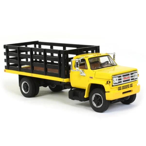 Manufacturer_First Gear, Inc. Tow & Straight Trucks<1/64 GMC 6500 Stake Bed, Yellow with Black Stakes, First Gear Exclusive