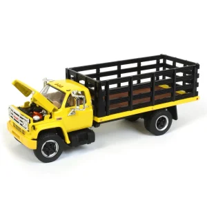 Manufacturer_First Gear, Inc. Tow & Straight Trucks<1/64 GMC 6500 Stake Bed, Yellow with Black Stakes, First Gear Exclusive