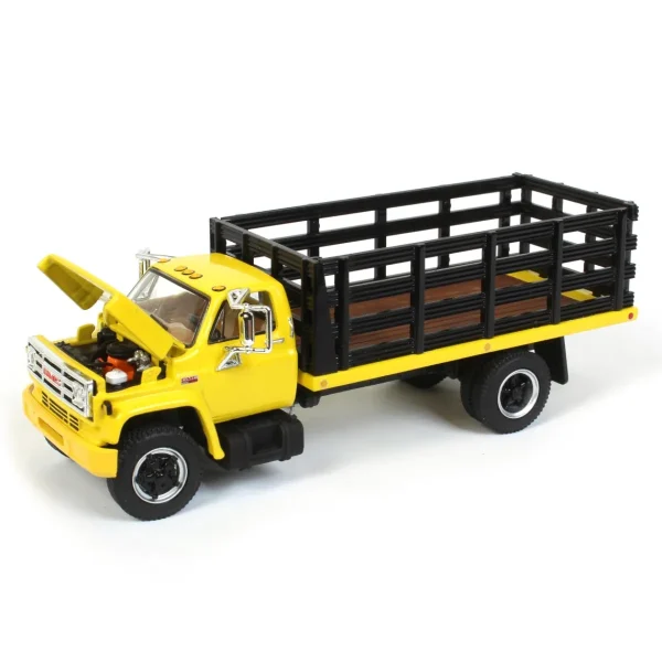Manufacturer_First Gear, Inc. Tow & Straight Trucks<1/64 GMC 6500 Stake Bed, Yellow with Black Stakes, First Gear Exclusive