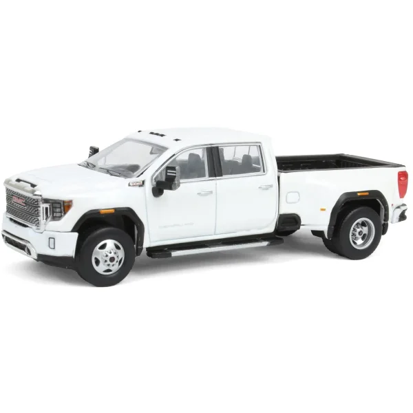 Manufacturer_Greenlight Collectibles Pickup Trucks<1/64 2022 GMC Sierra 3500 Denali Dually, White Frost, Karson Diecast Exclusive