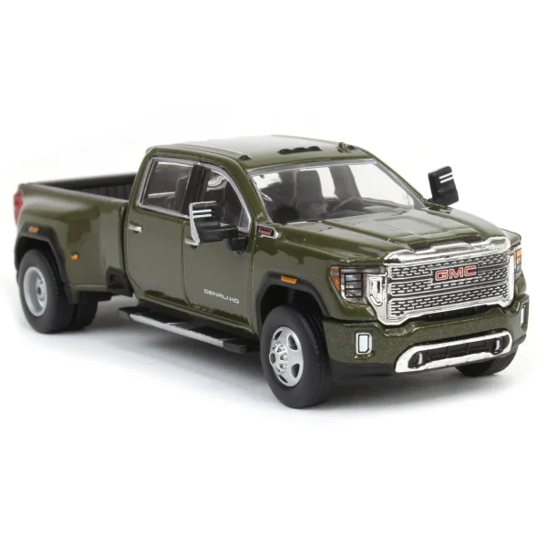 Manufacturer_Greenlight Collectibles Pickup Trucks<1/64 2022 GMC Sierra 3500 Denali Dually, Forest Metallic, Karson Diecast Exclusive