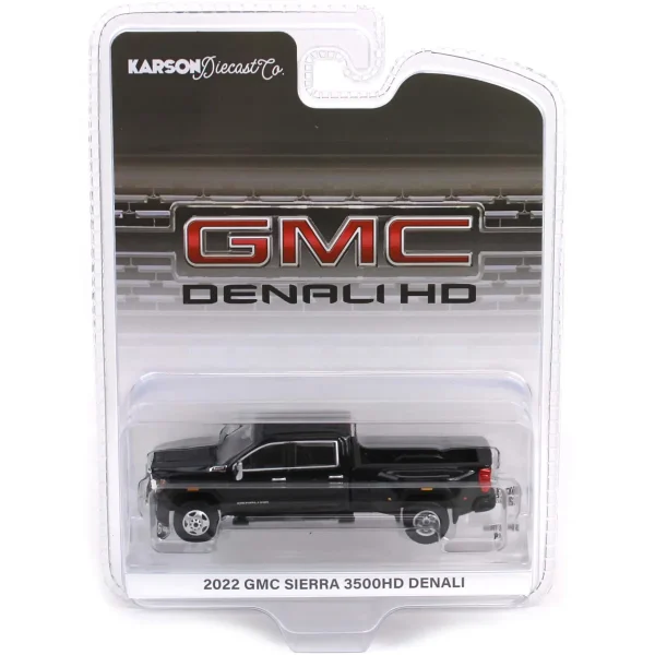 Manufacturer_Greenlight Collectibles Pickup Trucks<1/64 2022 GMC Sierra 3500 Denali Dually, Ebony Twilight Metallic, Karson Diecast Exclusive