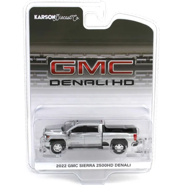 Manufacturer_Greenlight Collectibles Pickup Trucks<1/64 2022 GMC Sierra 2500 Denali, Quick Silver Metallic, Karson Diecast Exclusive