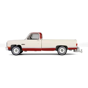 Manufacturer_Greenlight Collectibles Pickup Trucks<1/64 1981 GMC Sierra Classic K2500, Neutral & Dark Carmine Red Deluxe Two-Tone, Down on the Farm Series 10