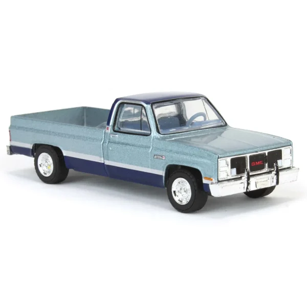 Manufacturer_Greenlight Collectibles Pickup Trucks<1/64 1985 GMC Sierra Classic K2500, Silver & Midnight Blue, Down on the Farm Series 9