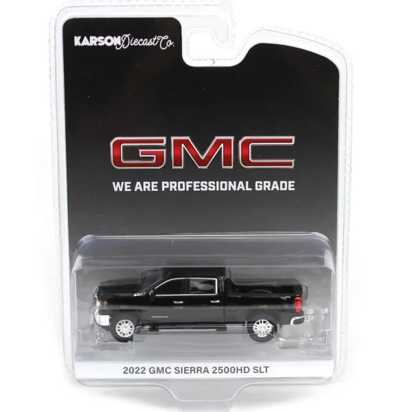 Manufacturer_Greenlight Collectibles Pickup Trucks<1/64 2022 GMC Sierra 2500HD SLT, Ebony Twilight Metallic, Karson Diecast Exclusive