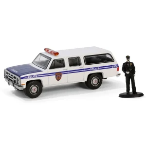 Manufacturer_Greenlight Collectibles Cars & Suvs<1/64 1985 GMC Suburban 2500, NYC Transit Police Department with Officer, Hobby Shop Series 16