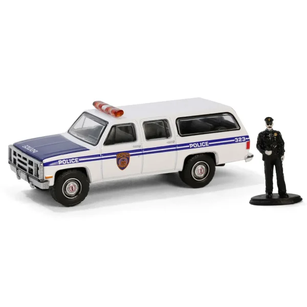 Manufacturer_Greenlight Collectibles Cars & Suvs<1/64 1985 GMC Suburban 2500, NYC Transit Police Department with Officer, Hobby Shop Series 16