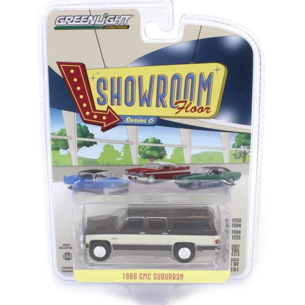Manufacturer_Greenlight Collectibles Cars & Suvs<1/64 1986 GMC Suburban, Indian Bronze & Doeskin Tan, Showroom Floor Series 6