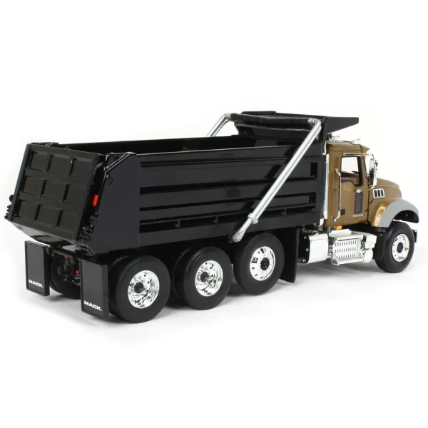 Manufacturer_First Gear, Inc. Dump Trucks<1/34 Gold & Black Mack Granite MP Engine Series Dump Truck by First Gear