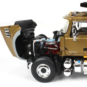 Manufacturer_First Gear, Inc. Dump Trucks<1/34 Gold & Black Mack Granite MP Engine Series Dump Truck by First Gear