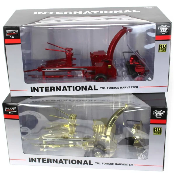 Manufacturer_SpecCast Implements<Gold & Red Chrome Set ~ 1/16 International 781 Pull-Type Forage Harvester, 2023 NFTM Renovation Unit, 3rd in Series