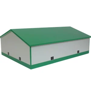 Outback Toys Wooden Barns & Large Accessories<1/64 Gray & Green 60ft x 80ft Wooden Implement Shed
