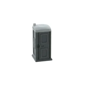 Outback Toys 3D Print & Small Accessories<1/64 Gray Porta Potty with Opening Door, 3D Printed Plastic