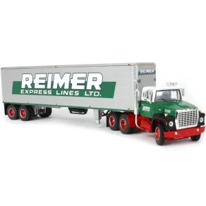 Manufacturer_DCP by First Gear Box Trucks & Trailers<1/64 Green & Red Ford LN9000 with 40' Trailer, Reimer Express Lines, DCP by First Gear