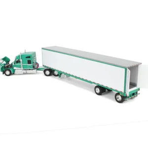 Manufacturer_DCP by First Gear Box Trucks & Trailers<1/64 Green & White Kenworth W990 with Spread Axle Reefer Trailer, DCP by First Gear