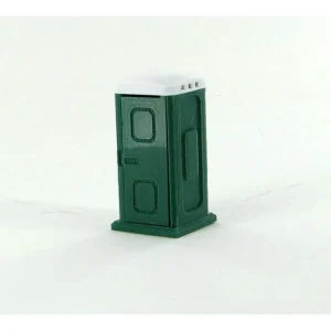 Outback Toys 3D Print & Small Accessories<1/50 Green and White Porta-Potty with Opening Door 3D Print plastic