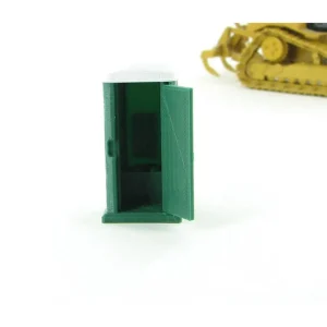 Outback Toys 3D Print & Small Accessories<1/50 Green and White Porta-Potty with Opening Door 3D Print plastic
