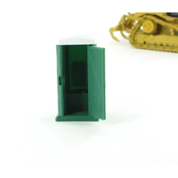 Outback Toys 3D Print & Small Accessories<1/50 Green and White Porta-Potty with Opening Door 3D Print plastic