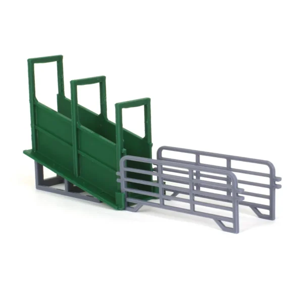 Outback Toys 3D Print & Small Accessories<1/64 Green Cattle Loading Chute, Semi Trailer Height, 3D Printed