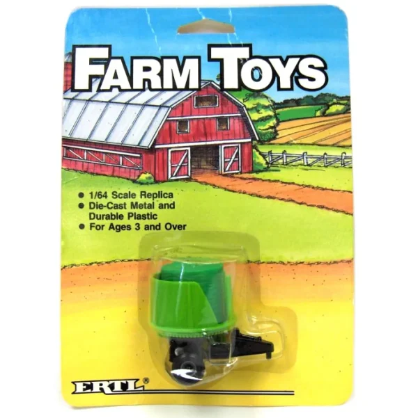 Manufacturer_ERTL Implements<1/64 Green Hay Grinder with Bale, Made in 1986 by ERTL