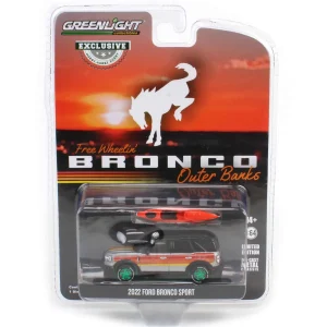 Manufacturer_Greenlight Collectibles Cars & Suvs<Green Machine ~ 1/64 2022 Ford Bronco Sport Outer Banks with Rooftop Kayak, Free Wheelin', Hobby Exclusive