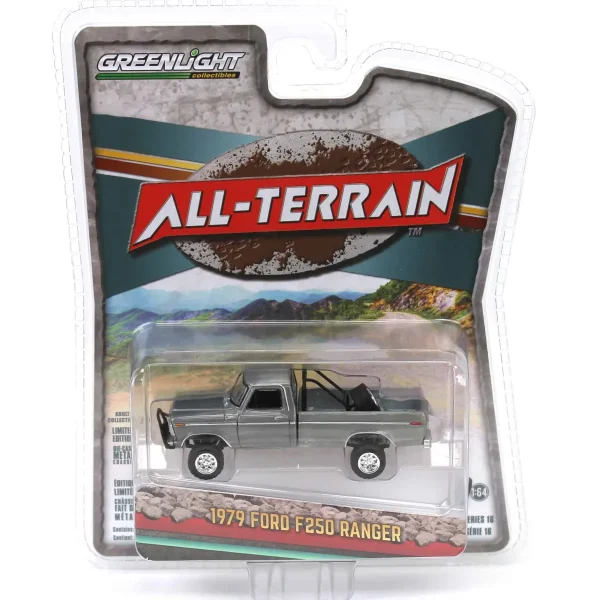 Manufacturer_Greenlight Collectibles Cars & Suvs | Pickup Trucks<Green Machine ~ 1/64 1979 Ford F250 Ranger Lifted with Rollbar Mounted Spare Tire, Gold Metallic, All-Terrain Series 16