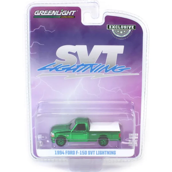 Manufacturer_Greenlight Collectibles Pickup Trucks<Green Machine ~ 1/64 1994 Ford F-150 SVT Lightning with Tonneau Bed Cover, White, Hobby Exclusive