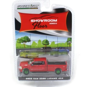 Manufacturer_Greenlight Collectibles Pickup Trucks<Green Machine ~ 1/64 2022 Ram 2500 Laramie 4x4, Flame Red, Showroom Floor Series 3