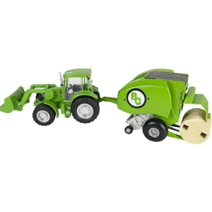 Manufacturer_Big Country Toys Big Country Toys<1/20 Green Round Baler with Bale by Big Country Toys
