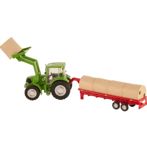 Manufacturer_Big Country Toys Big Country Toys<1/20 Green Tractor with Loader Bucket, Bale and Bale Forks by Big Country Toys