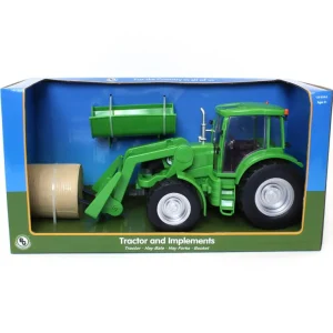 Manufacturer_Big Country Toys Big Country Toys<1/20 Green Tractor with Loader Bucket, Bale and Bale Forks by Big Country Toys