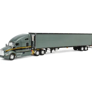 Manufacturer_DCP by First Gear Box Trucks & Trailers<1/64 Gunmetal Gray Kenworth T680 Sleeper with Tandem-Axle Reefer Trailer, DCP by First Gear