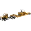 Manufacturer_Diecast Masters Lowboys & Flatbeds<1/50 High Detail CAT CT660 Day Cab Tractor & XL 120 Low-Profile HDG Trailer with CAT CB-534D XW Vib