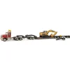 Manufacturer_Diecast Masters Lowboys & Flatbeds<1/50 High Detail International HX520 Tandem Tractor w/ XL 120 HDG Trailer & Dusty CAT 320 DL Excavator