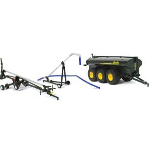 Manufacturer_First Gear, Inc. Implements<1/64 Husky 3 Piece Set with Tank Spreader, Pipe Cart & Lagoon Pump