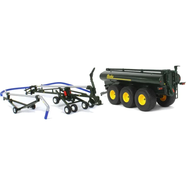 Manufacturer_First Gear, Inc. Implements<1/64 Husky 3 Piece Set with Tank Spreader, Pipe Cart & Lagoon Pump