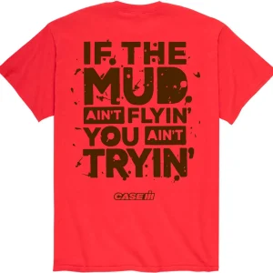 Outback Toys Case Ih & Ji Case<If The Mud Ain't Flyin' You Ain't Tryin' IH Red Short Sleeve T-shirt