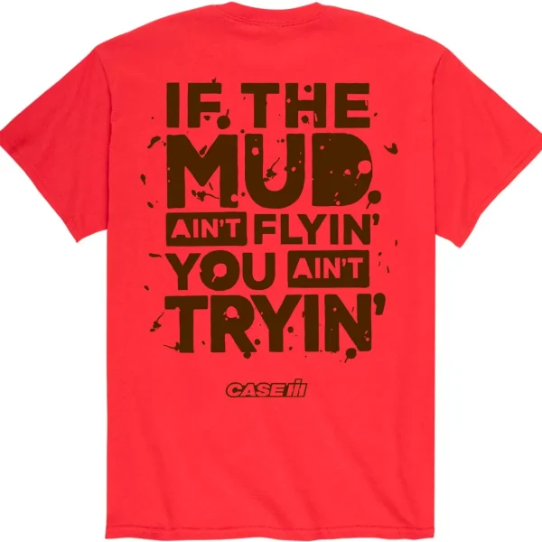 Outback Toys Case Ih & Ji Case<If The Mud Ain't Flyin' You Ain't Tryin' IH Red Short Sleeve T-shirt