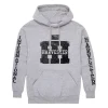 Outback Toys Ih Farmall<IH Distressed Logo Athletic Gray Hooded Sweatshirt