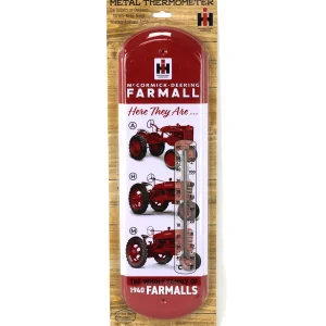 Outback Toys Outdoor<IH Family of Farmalls (A, H & M) Metal Thermometer, 5.125in x 17.375in