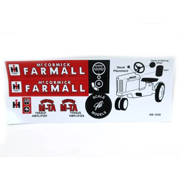 Manufacturer_Scale Models Ih Farmall & Case Ih<IH Farmall Super MTA Pedal Tractor Decal Set