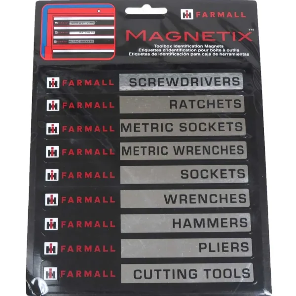 Outback Toys Tools & Auto<IH Farmall Toolbox Identification Magnet Labels