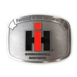 Manufacturer_SpecCast Ih Farmall<IH 'Farming is Our Business' Brushed Pewter Buckle