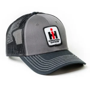 Outback Toys Ih Farmall<IH Logo Gray & Black Mesh Back Hat